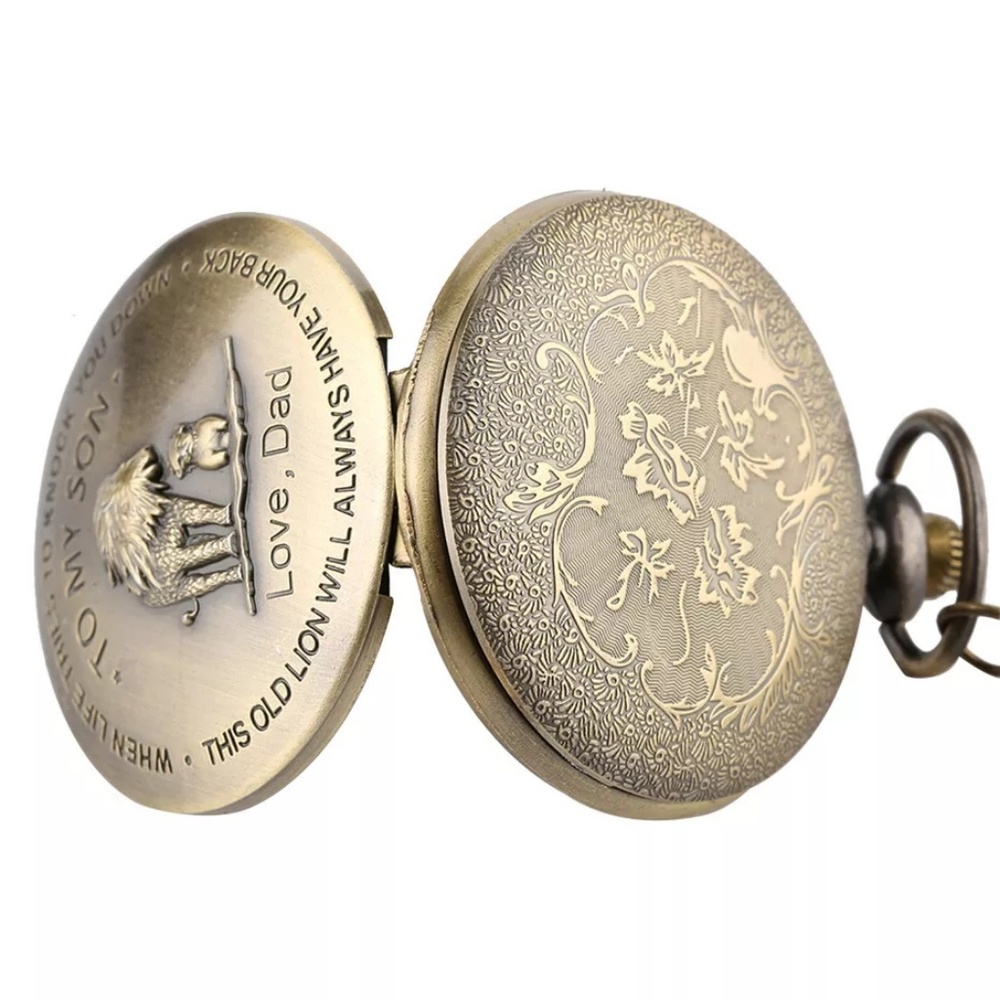 โฅ๏ธ๐๏ธ "TO MY SON" Antique bronze chain watch - Picture 4 of 4